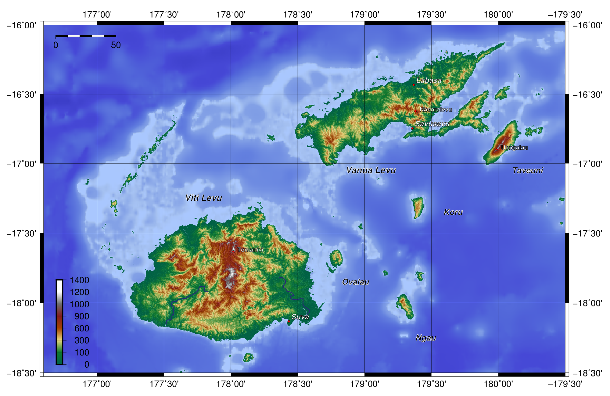 Topografi Fiji