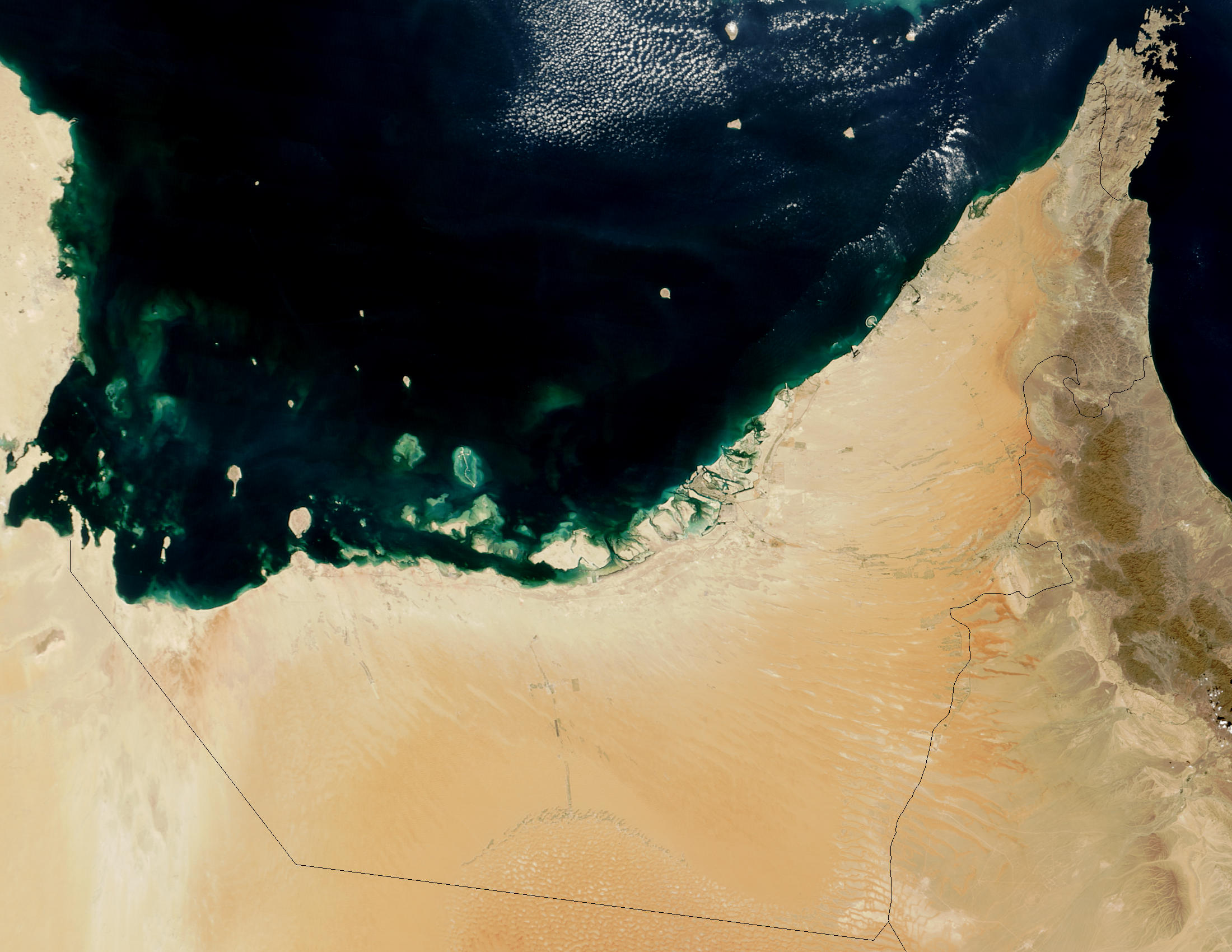 Gambar satelit Uni Emirat Arab