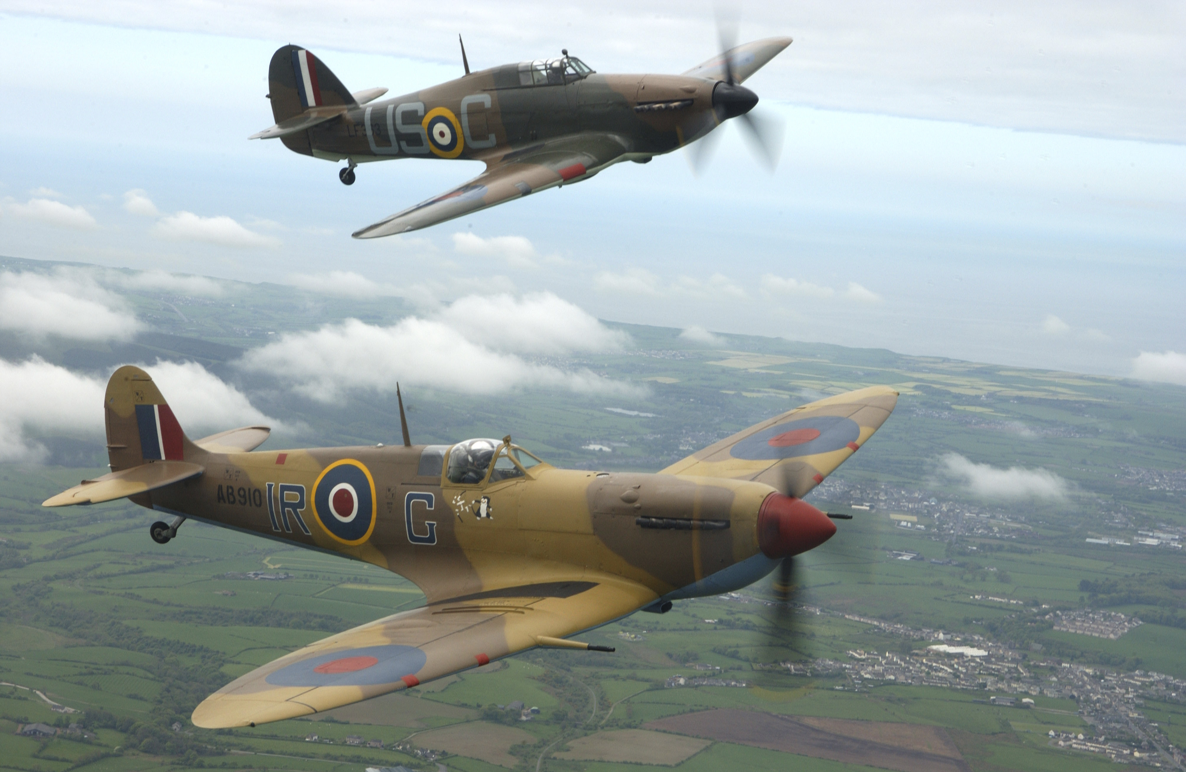 Spitfire and Hurricane as flown in the Battle of Britain during the Second World War