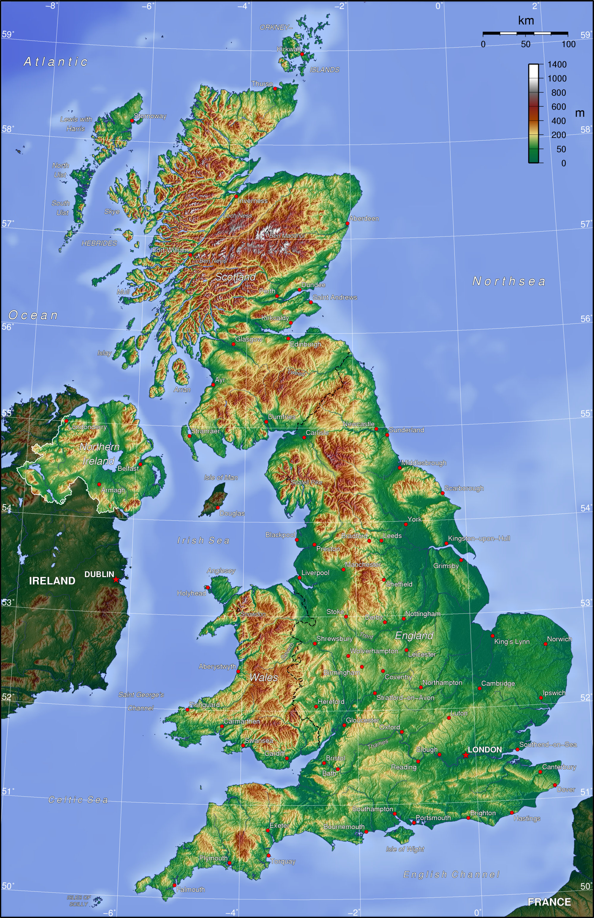 The United Kingdom's topography