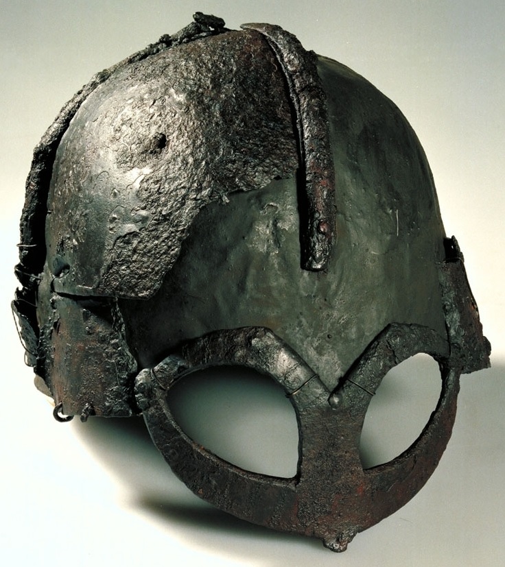 The Gjermundbu helmet, found in Buskerud, is the only known largely complete Viking Age helmet discovered to date.