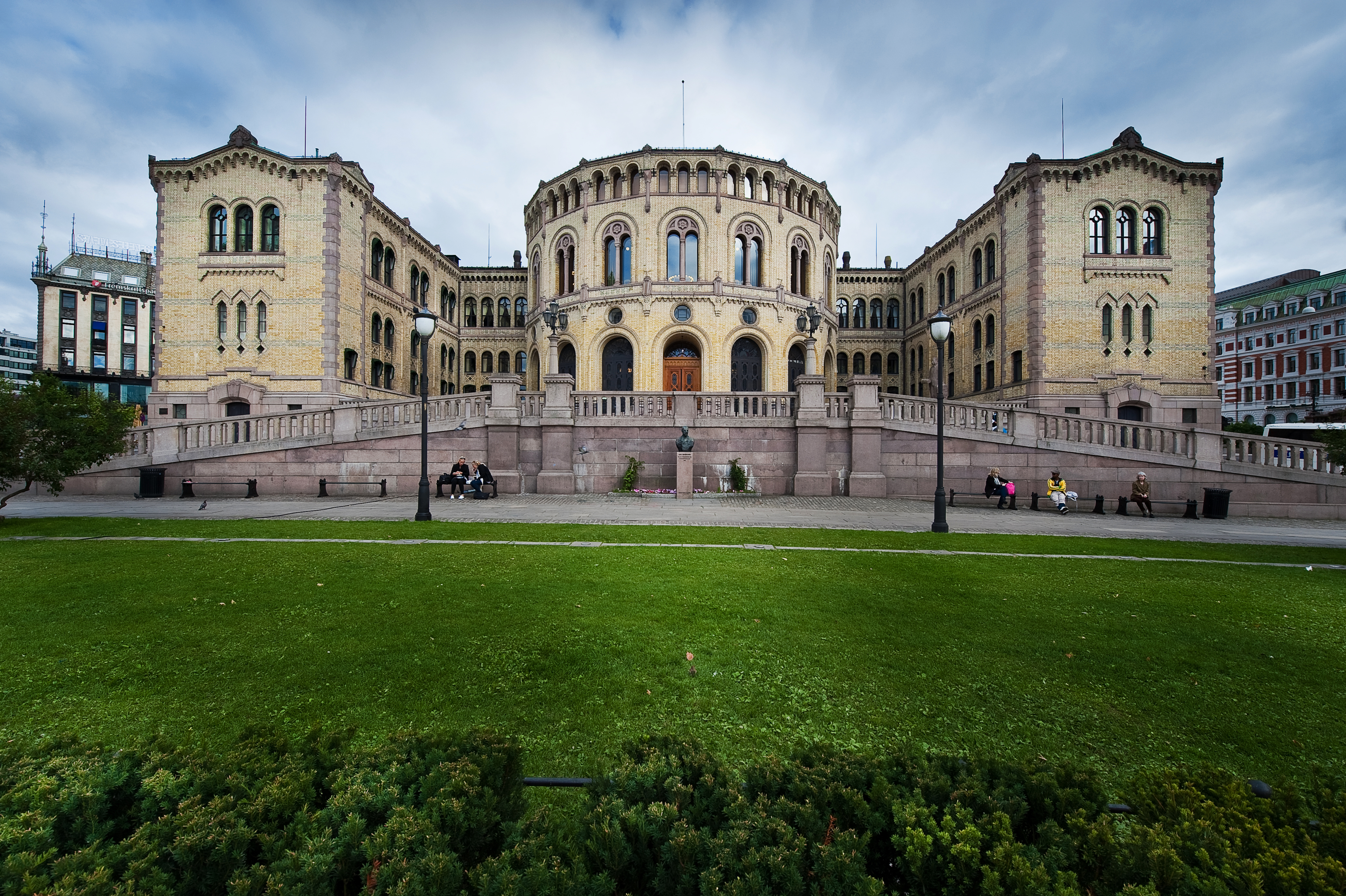 The Storting in Oslo is the seat of the Parliament of Norway.