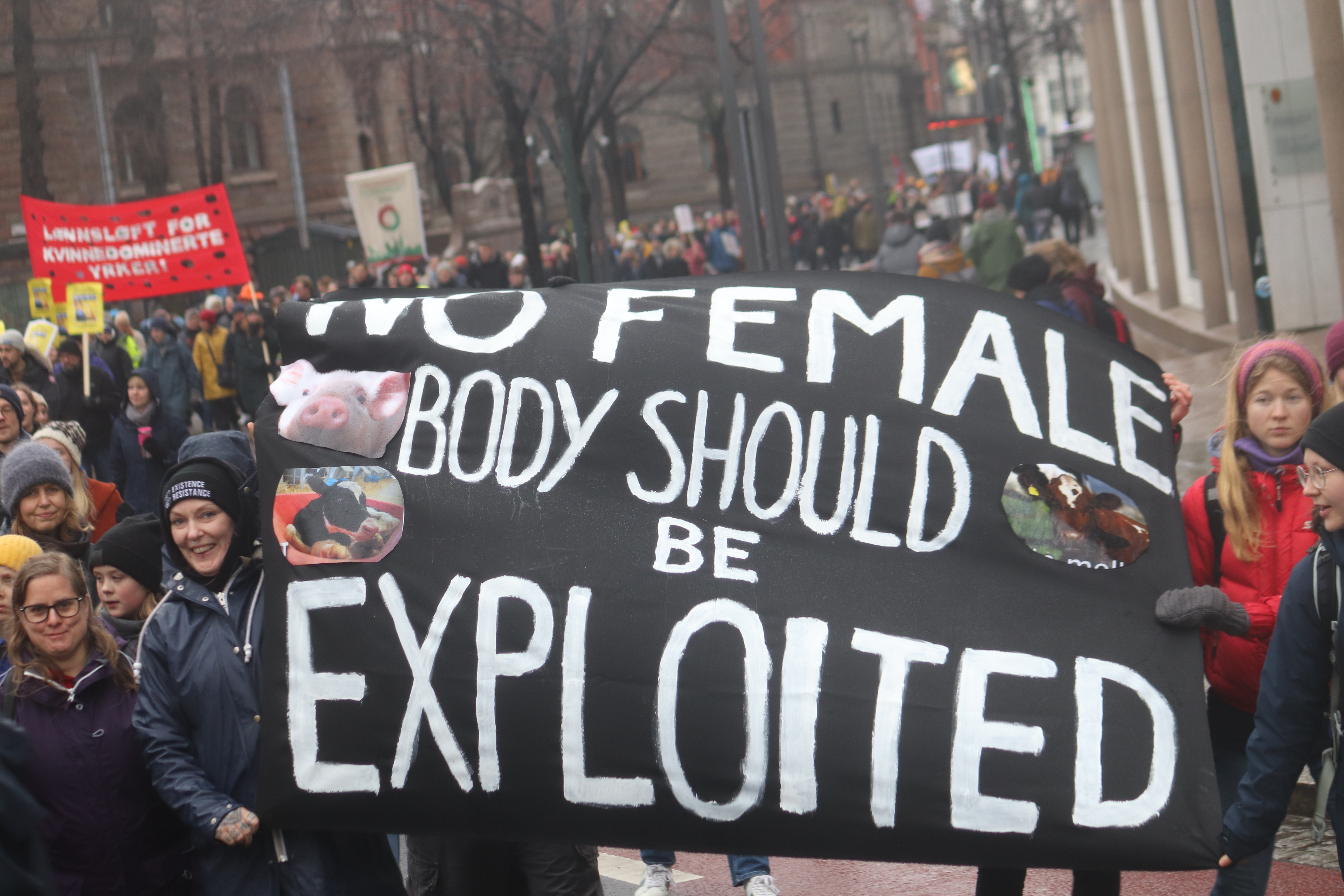 An International Women's Day march in Oslo, 2020, highlighting Norway's strong focus on gender equality.