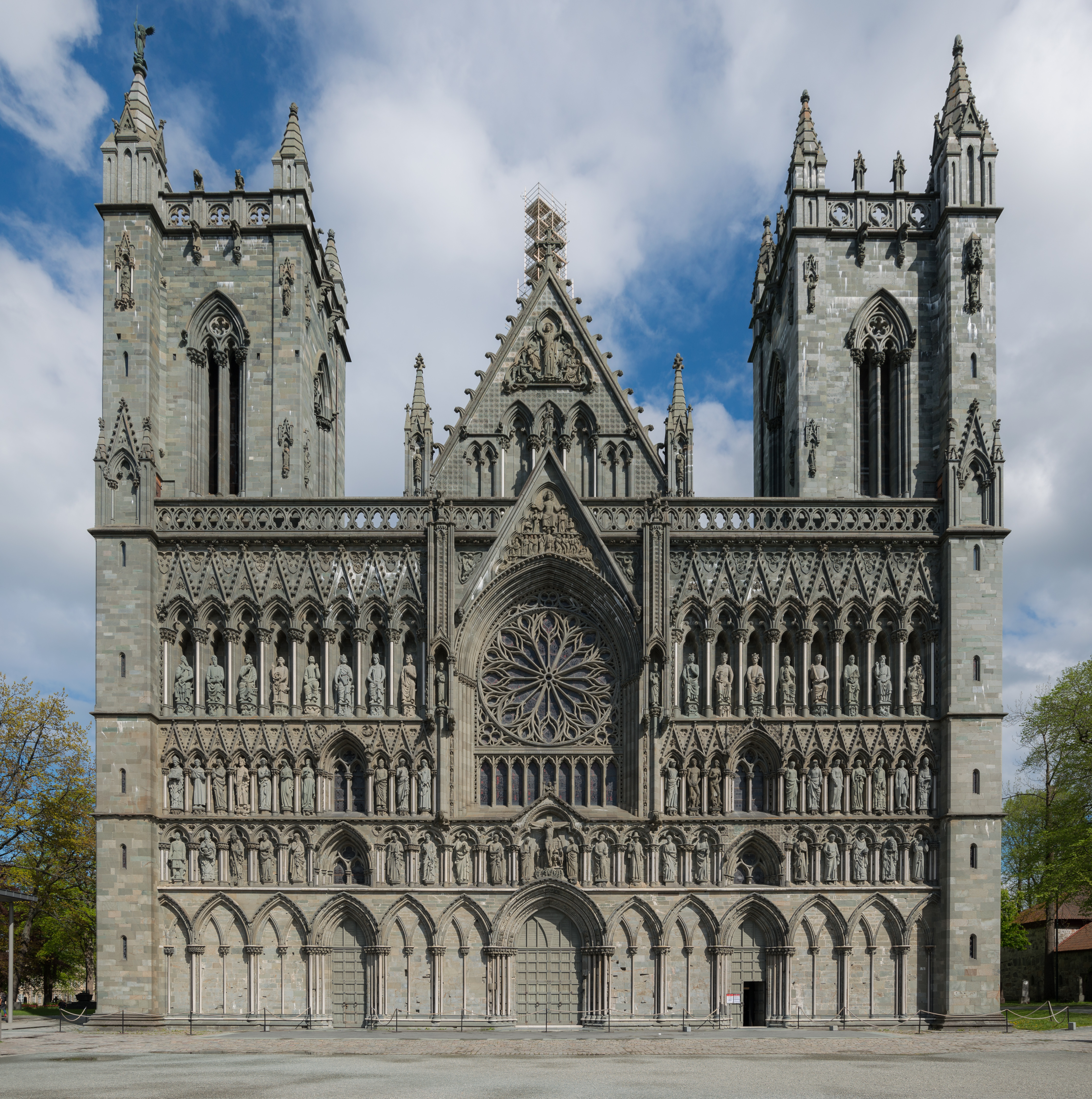 Nidaros Cathedral in Trondheim, historically the most important church in Norway and a major pilgrimage site.