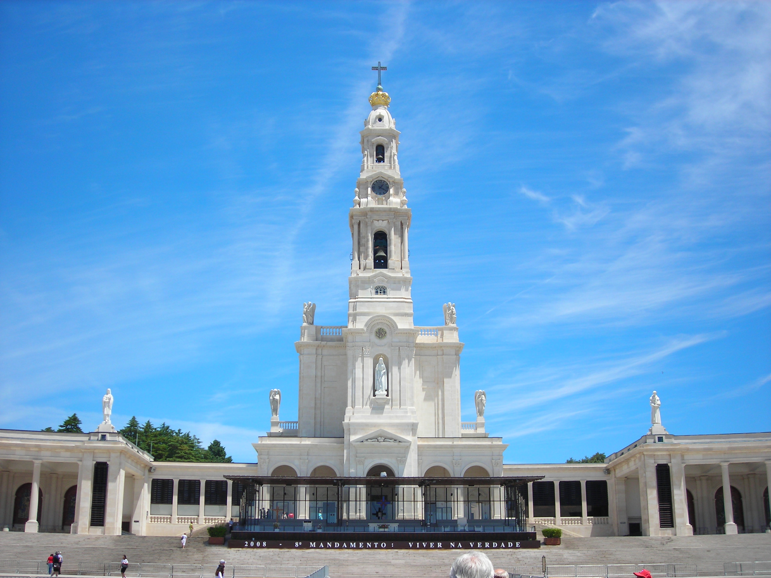 The Sanctuary of Fátima, one of the most important Roman Catholic pilgrimage sites in the world, attracting millions of visitors annually.