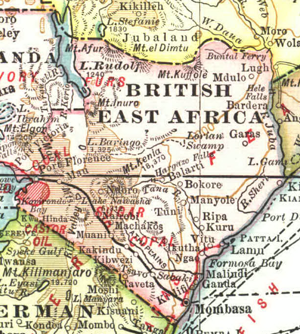 Afrika Timur Britania pada tahun 1909.