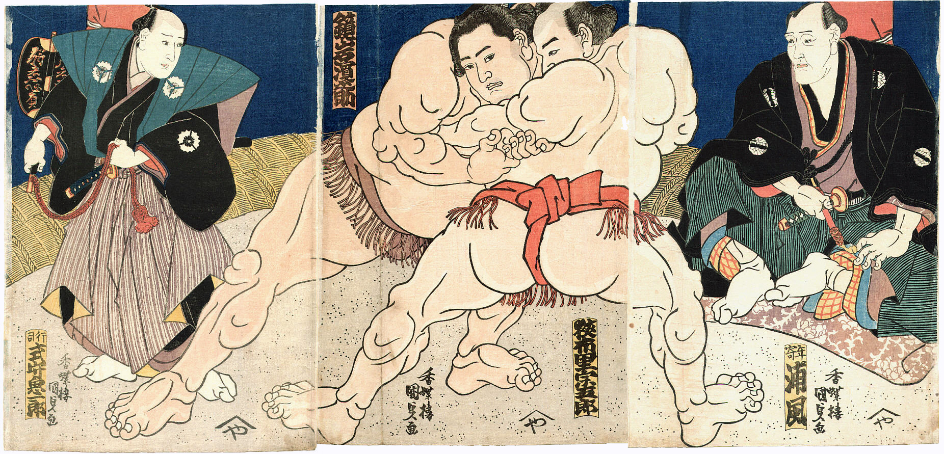 스모 그림 (우타가와 쿠니사다, 1860년대)
