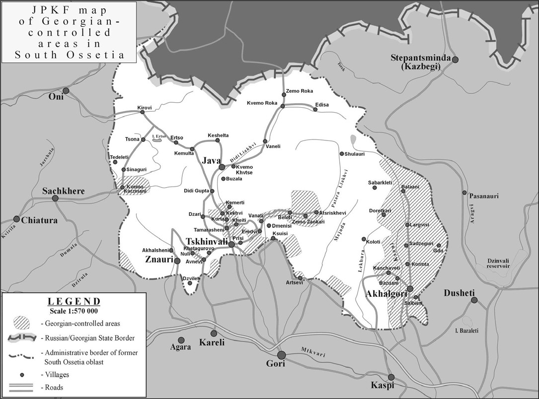 Nam Ossetia trước chiến tranh.