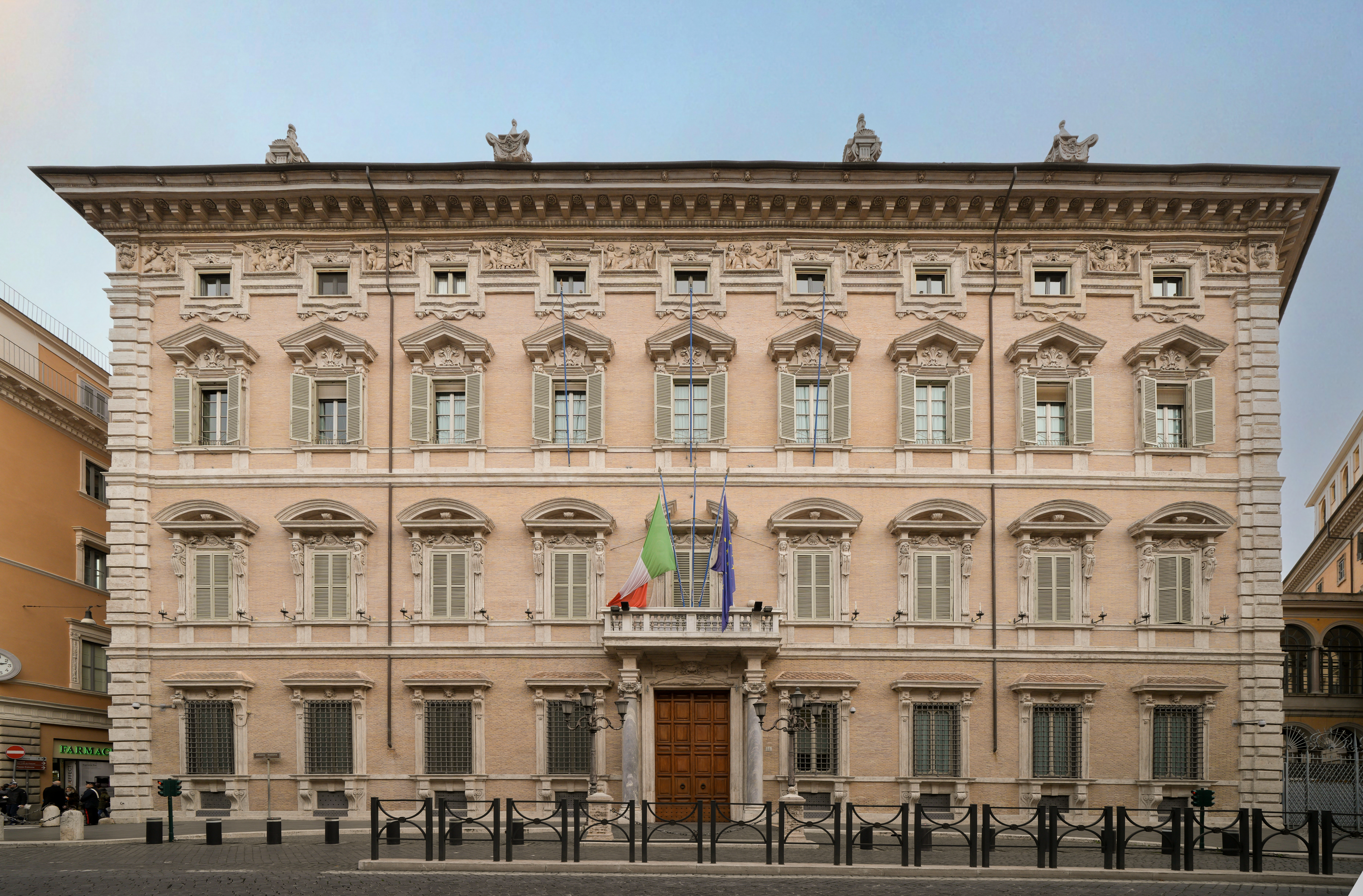Palazzo Madama in Rome, the seat of the Senate of the Republic, the upper house of the Italian Parliament.