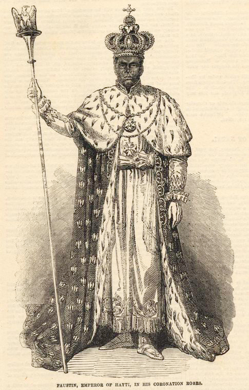 Faustin Soulouque, who ruled as President and then as Emperor Faustin I of the Second Haitian Empire. From The Illustrated London News, 1856.