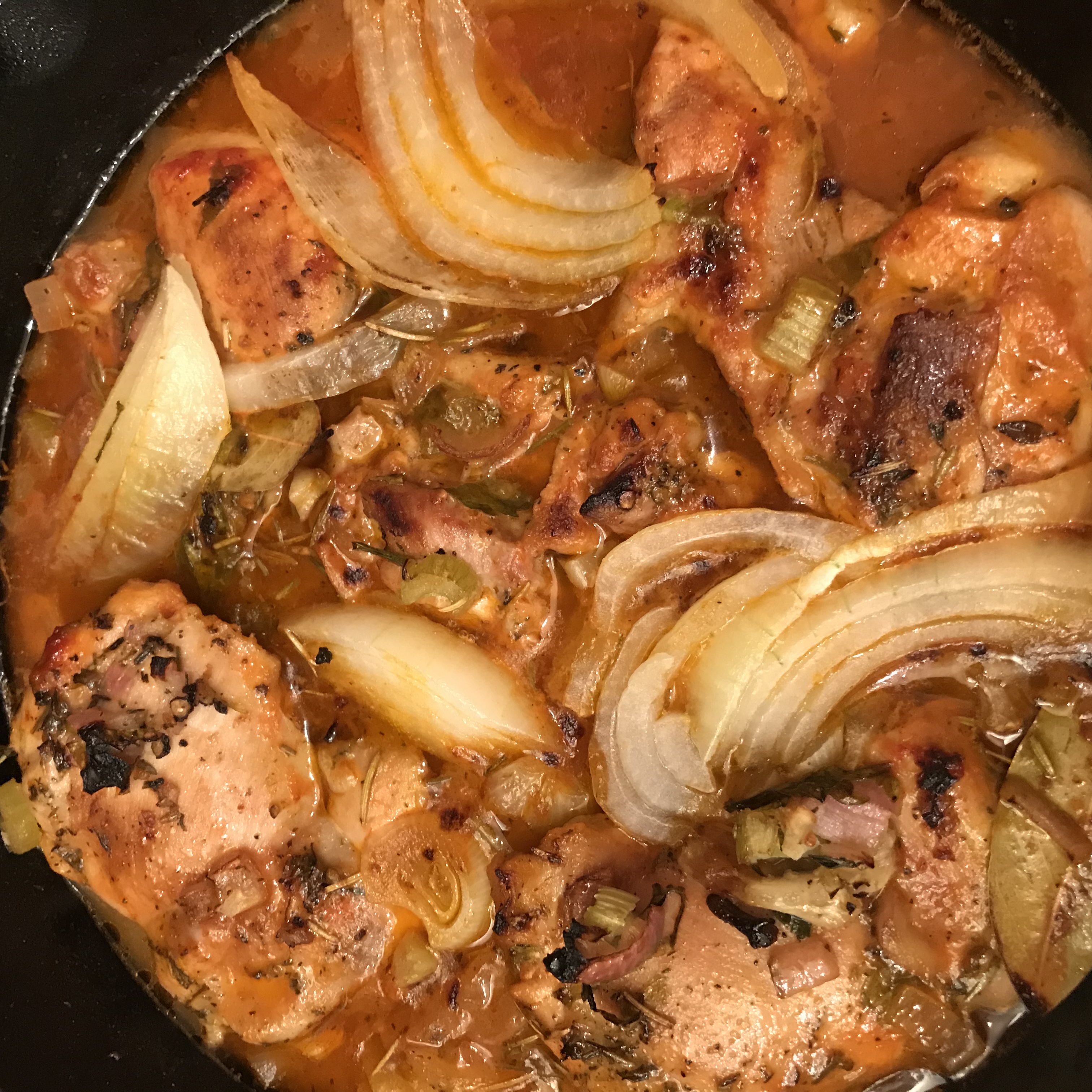 Poul an Sòs (Chicken in Sauce), a traditional Haitian stew, exemplifies the rich flavors of Haitian cuisine.