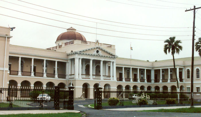 Guyana's parliament building, which has housed the legislature since 1834.