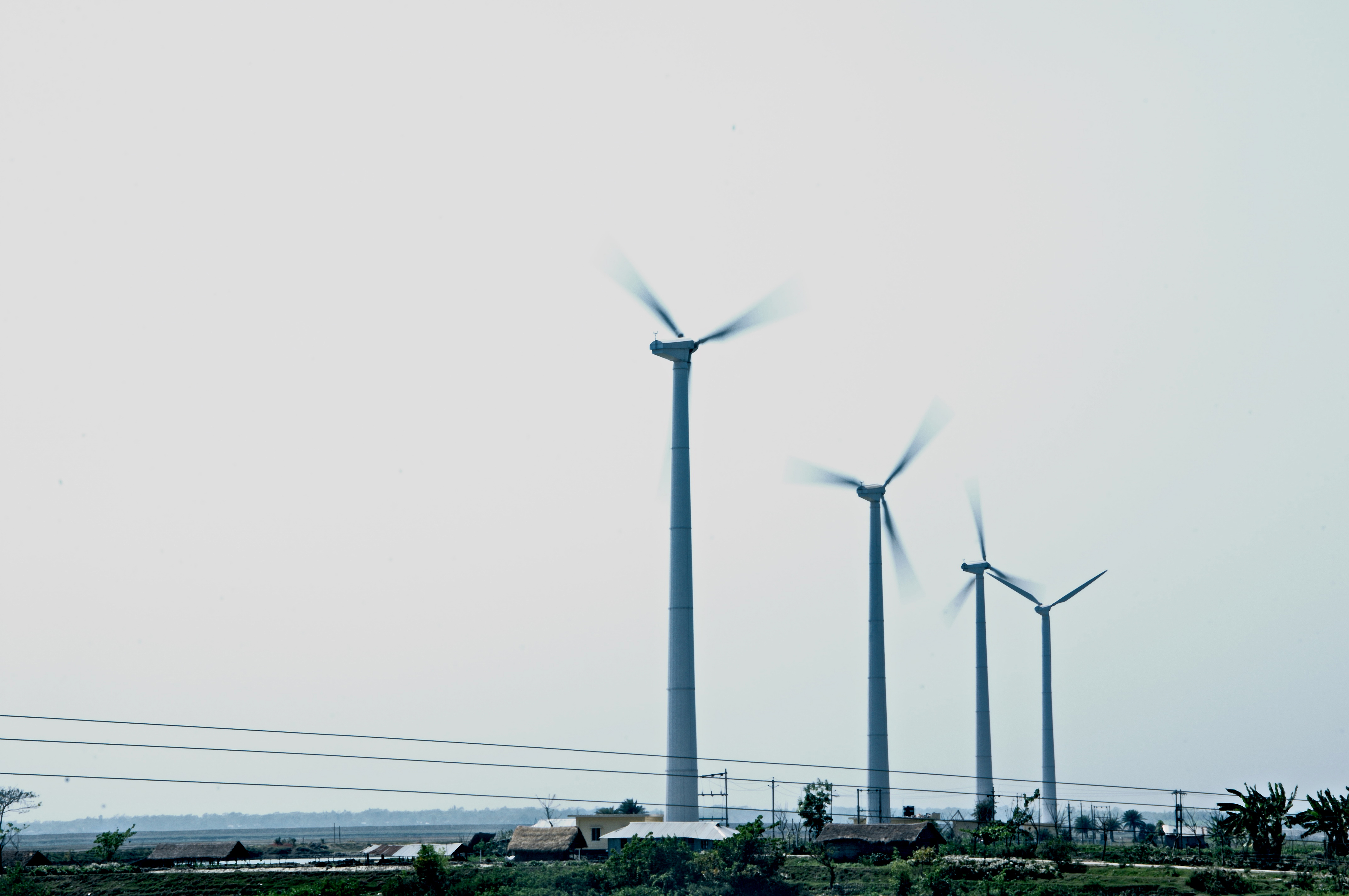 Wind turbines on Kutubdia Island.
