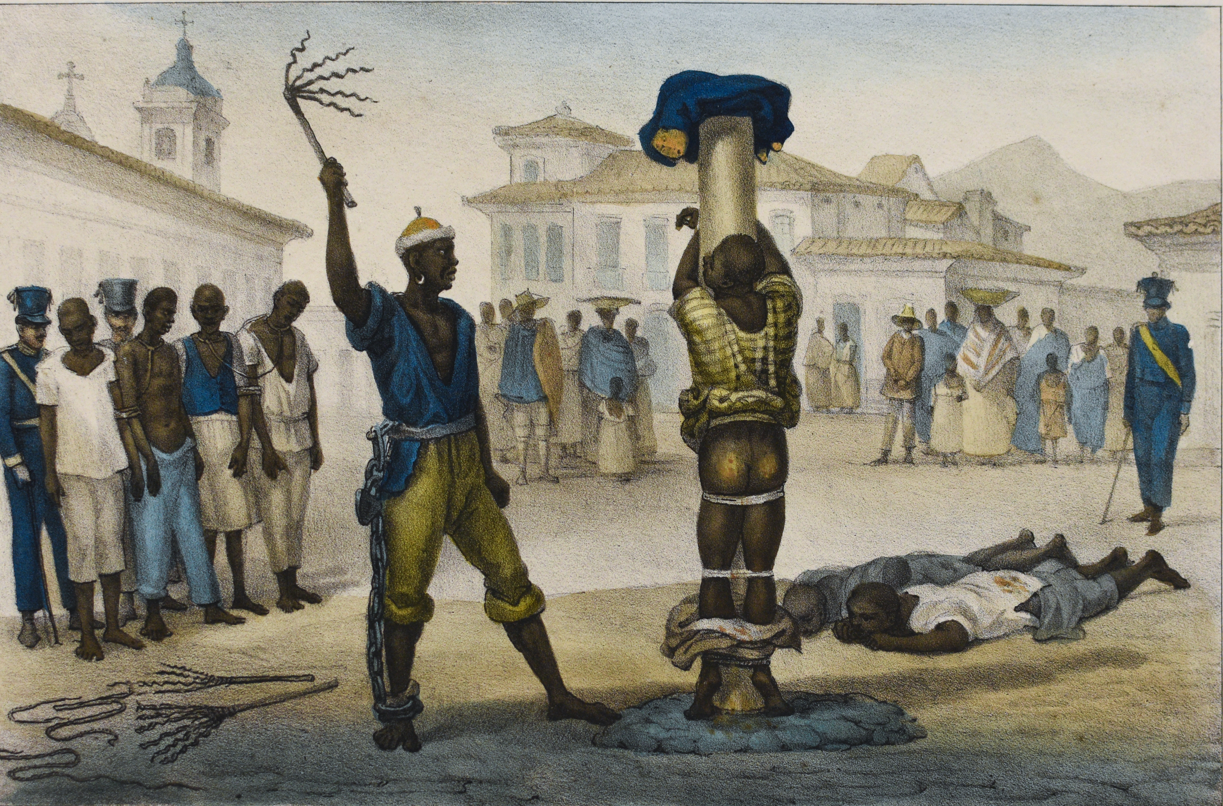 Execution of the Punishment of the Whip by Jean-Baptiste Debret. Nearly 5 million enslaved Africans were imported to Brazil during the Atlantic slave trade, more than any other country.