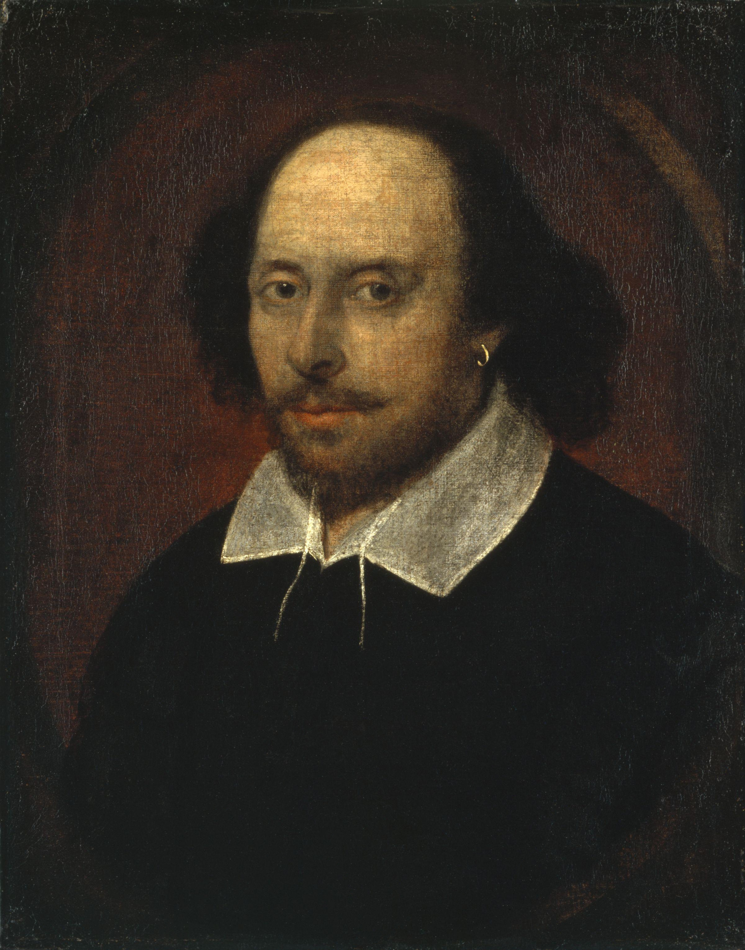 William Shakespeare (1564-1616), considered the national poet of England.