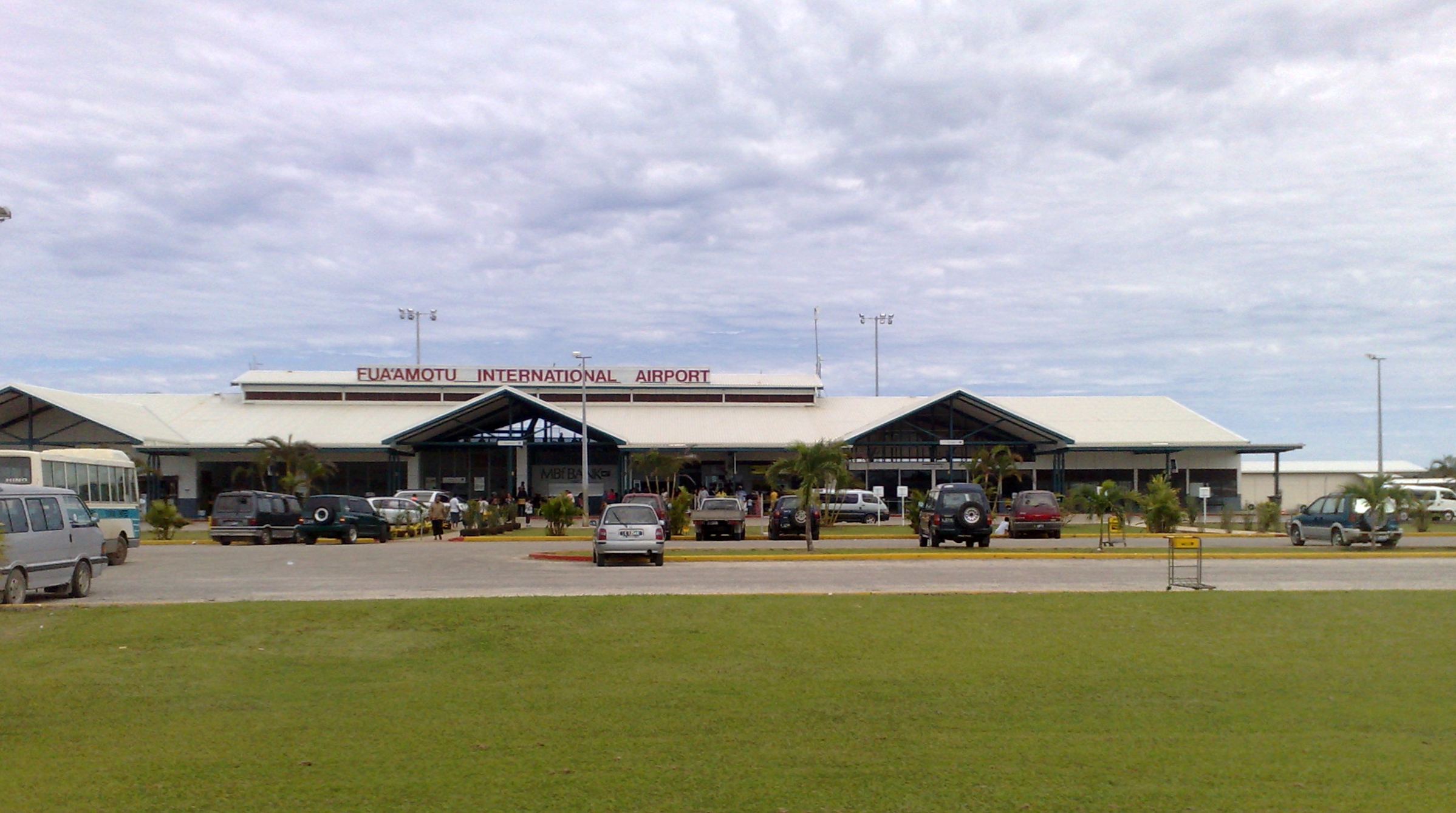 Entrance to Fuaʻamotu International Airport.