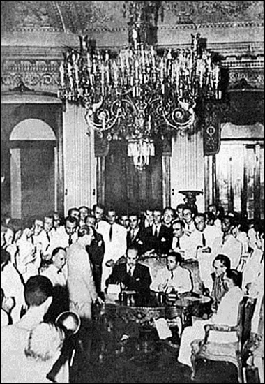 The signing of the Rio Protocol in January 1942, which aimed to resolve the border dispute between Peru and Ecuador.