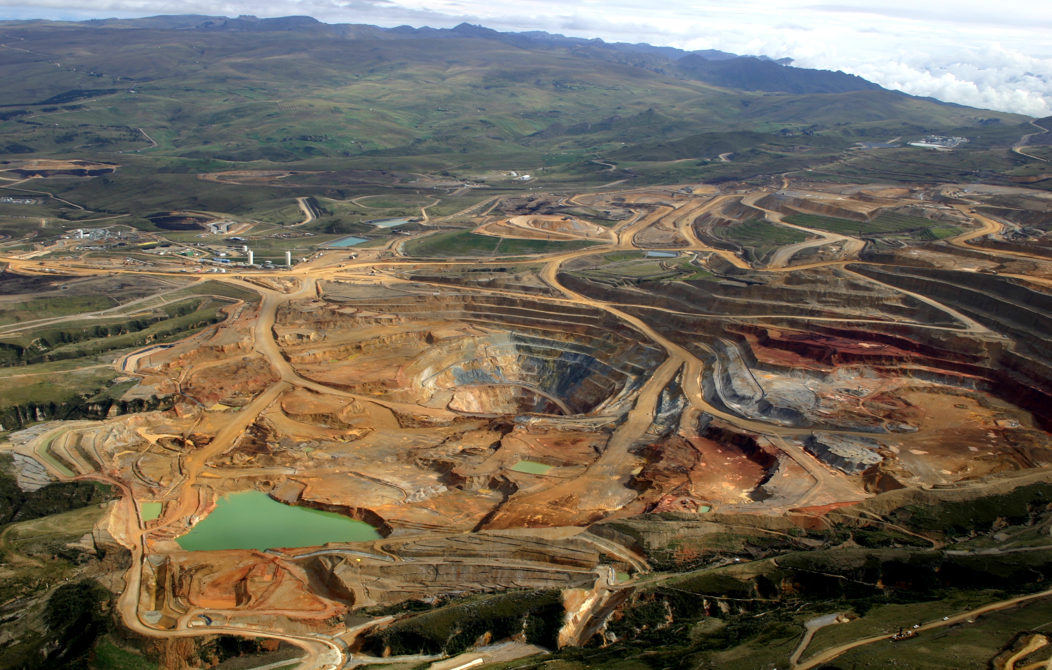 The Yanacocha gold mine in Cajamarca, one of the largest gold mines in the world.