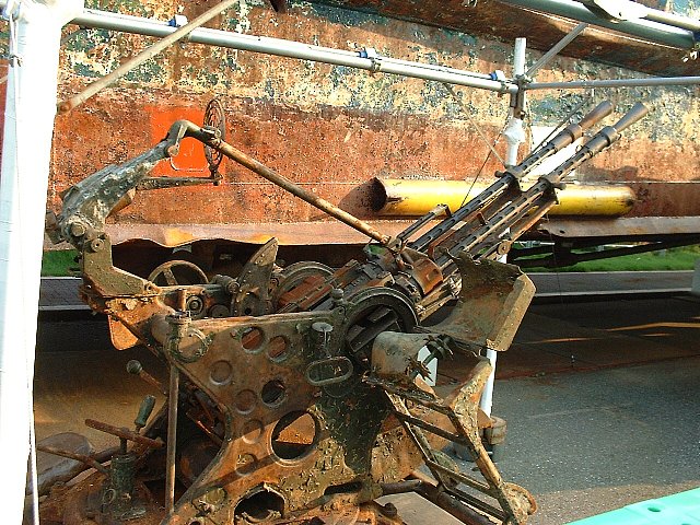 북한 공작선에 탑재된 ZPU-2 대공포