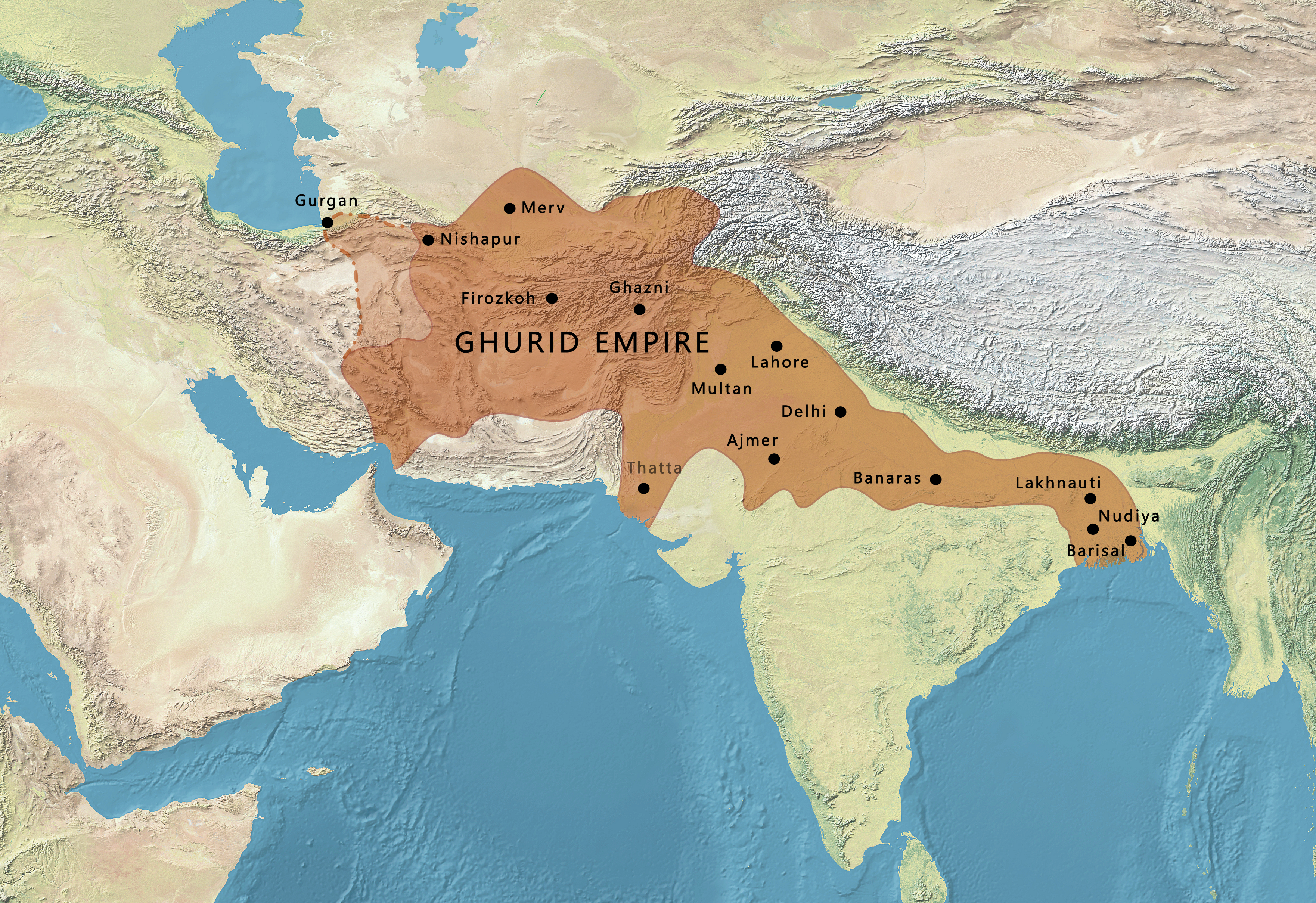 Đế chế Ghurid bắt nguồn từ tỉnh Ghor ở miền trung Afghanistan.