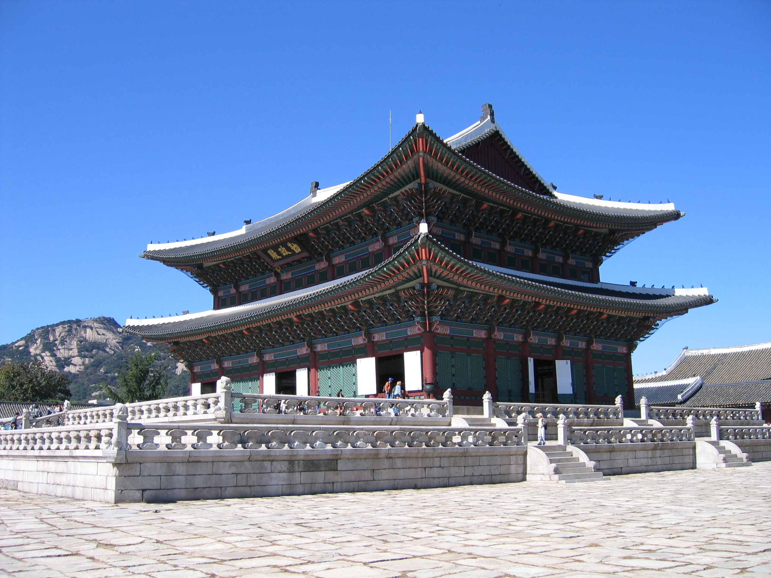 Pemandangan Istana Gyeongbokgung, tempat Balai Gyejodang berada.