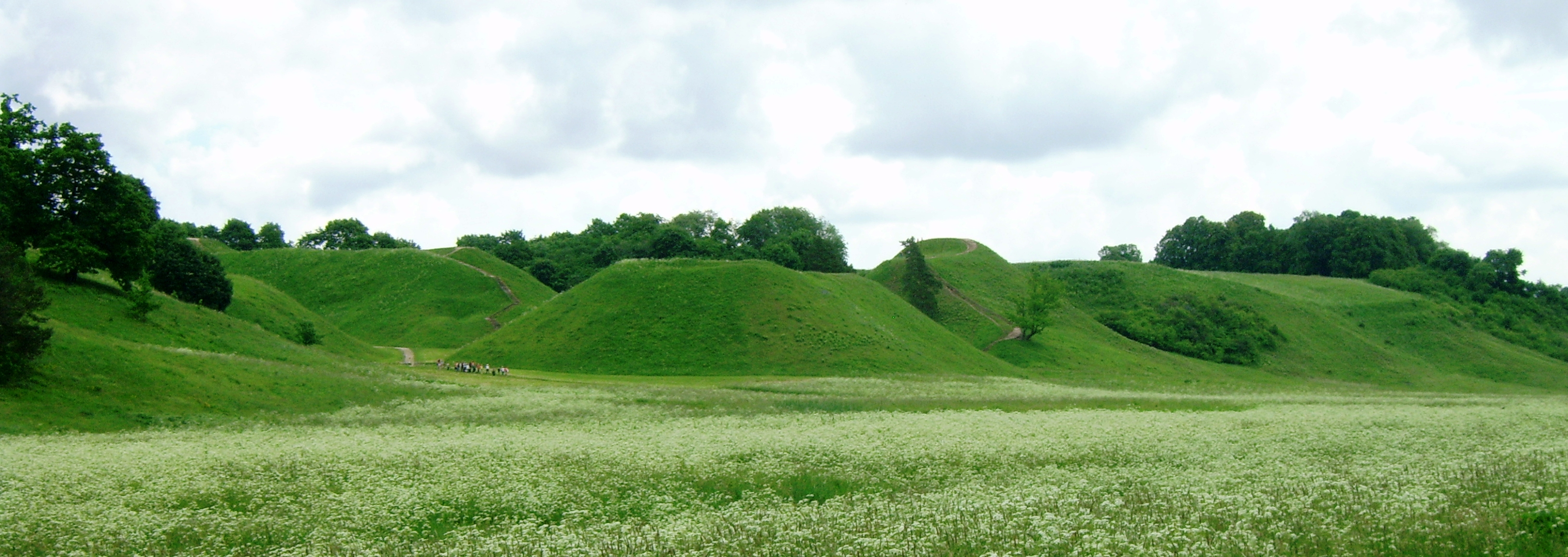 Ancient Kernavė hillforts, a significant archaeological site and former capital.