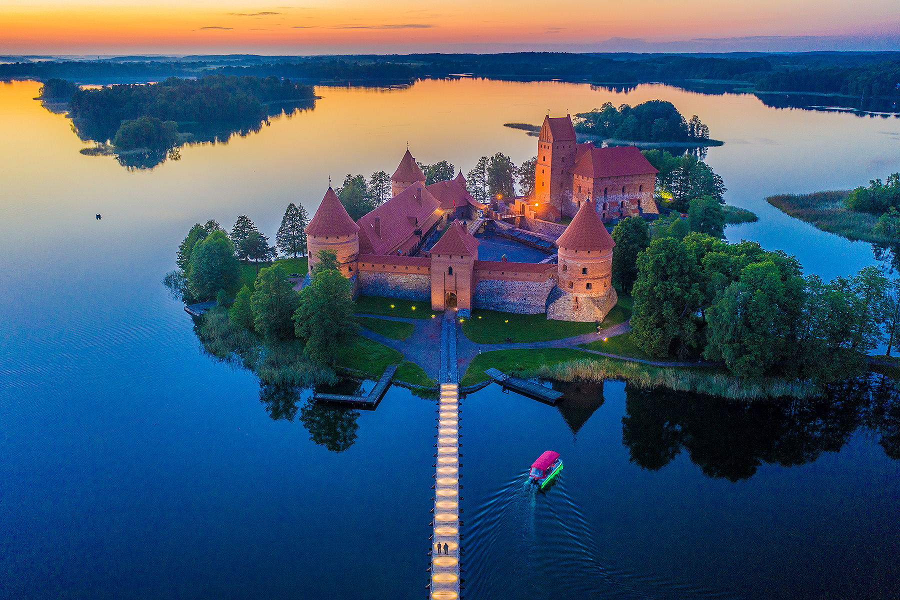 Trakai Island Castle, a former residence of the Grand Dukes of Lithuania. Trakai served as an important political and military center.