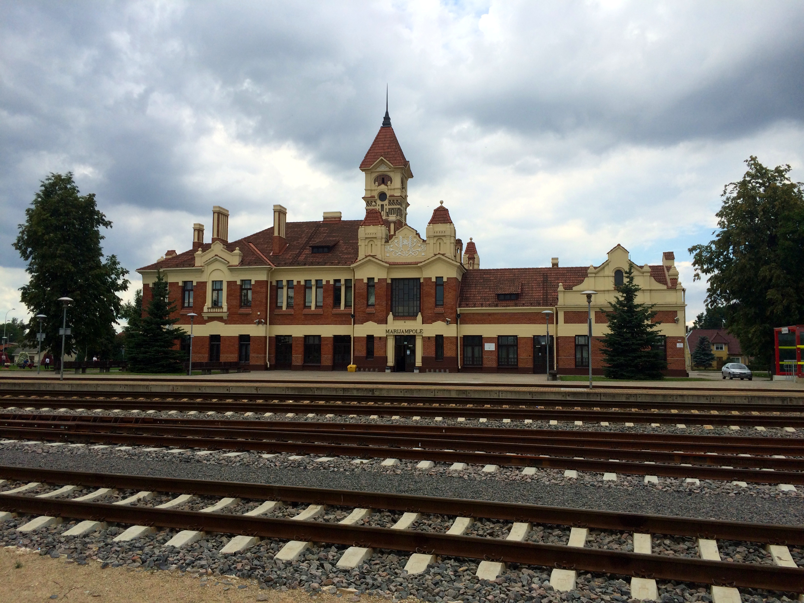 Marijampolė railway station, an example of Lithuania's railway infrastructure.