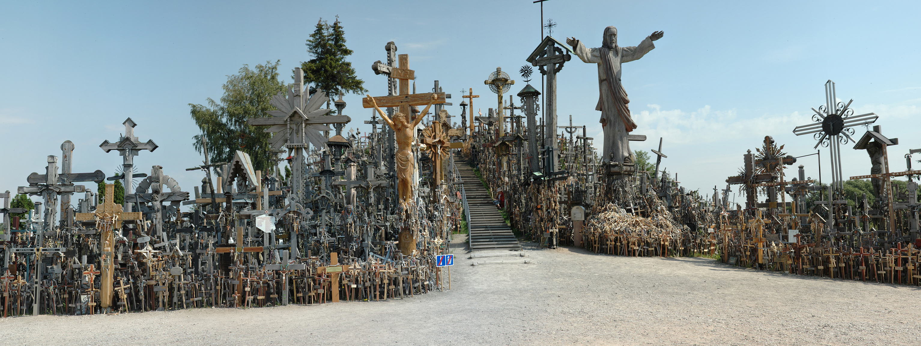 The Hill of Crosses near Šiauliai, a unique pilgrimage site symbolizing Lithuanian Catholicism's endurance and peaceful resistance, especially during periods of occupation.