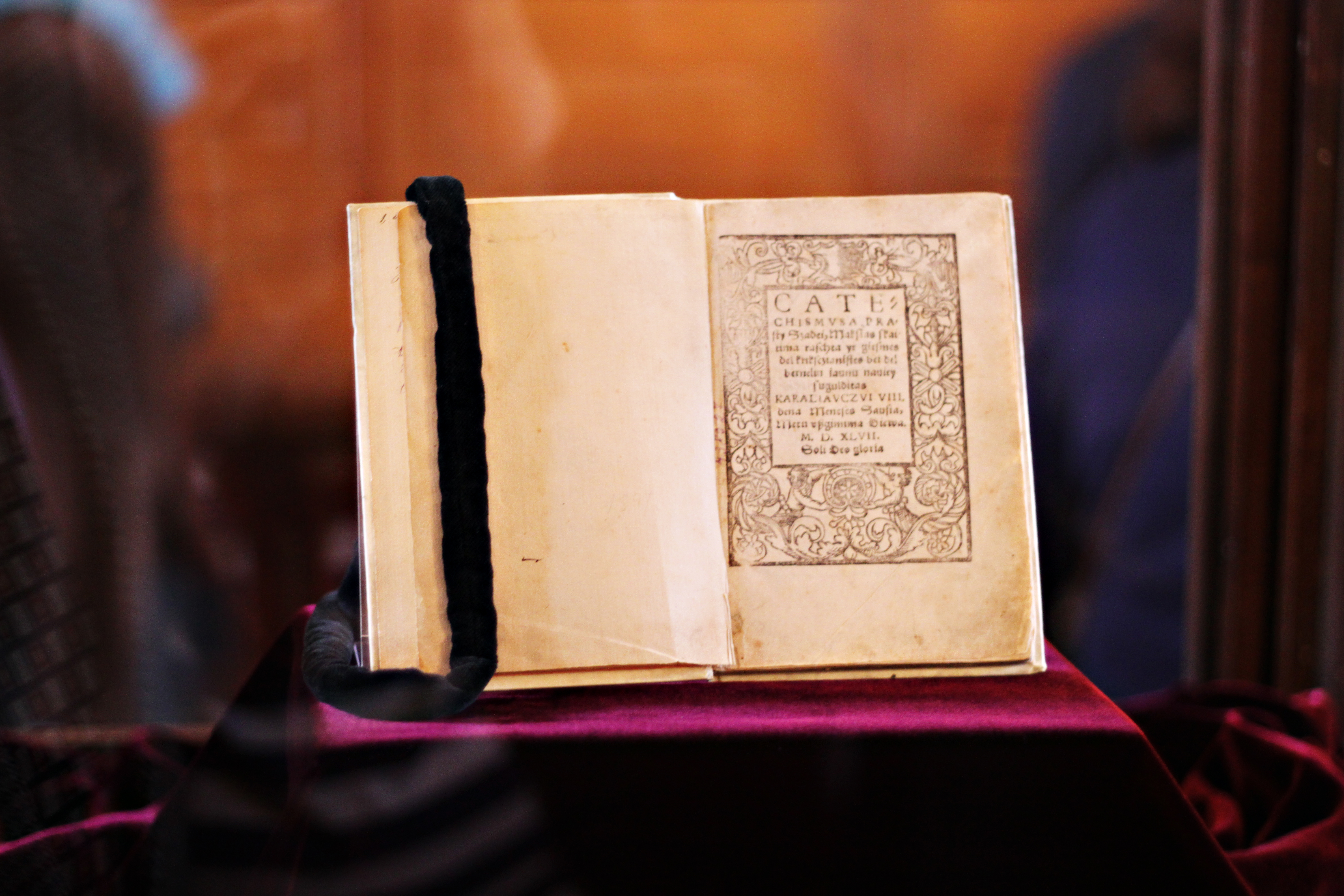 The title page of the first Lithuanian printed book, Catechism of Martynas Mažvydas (Königsberg, 1547), a cornerstone of Lithuanian literature.