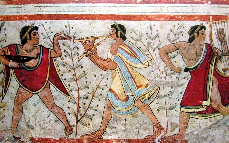 Etruscan fresco in the Monterozzi necropolis, 5th century BC