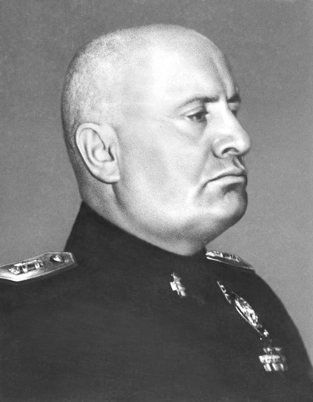 The fascist dictator Benito Mussolini, who styled himself Duce (