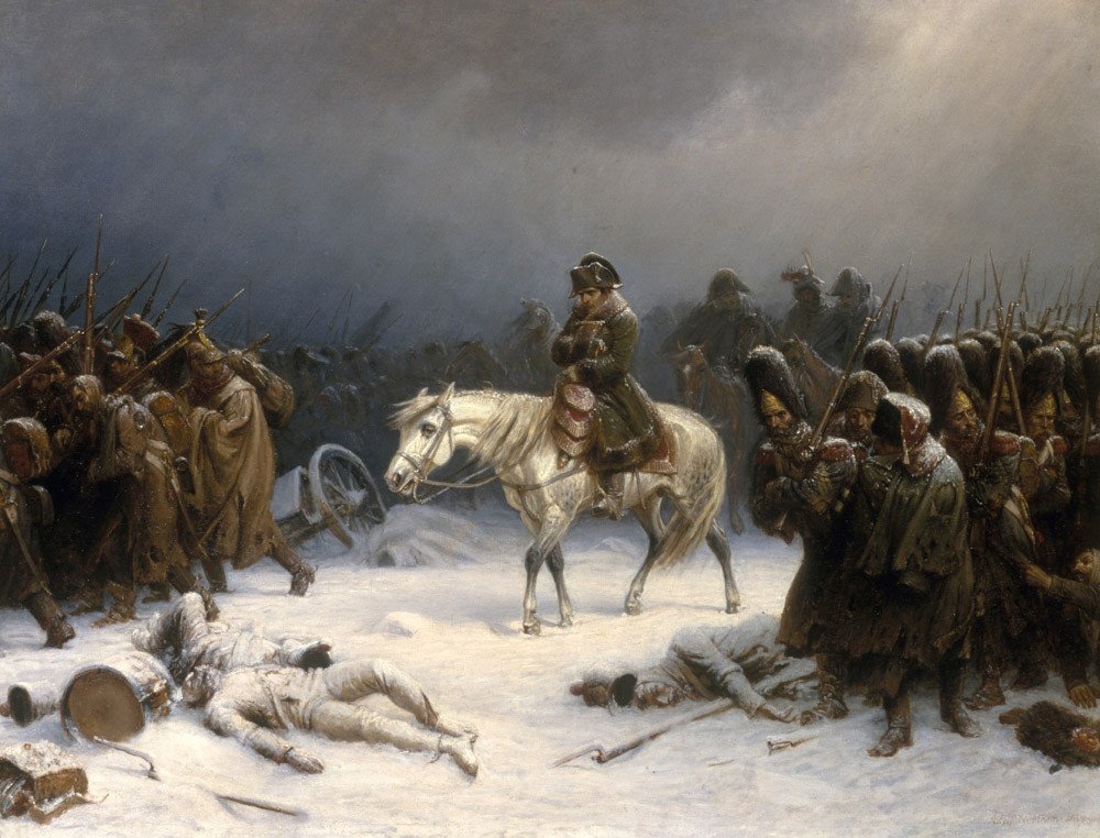 Napoleon thoái lui khỏi Moskva của Albrecht Adam (1851)