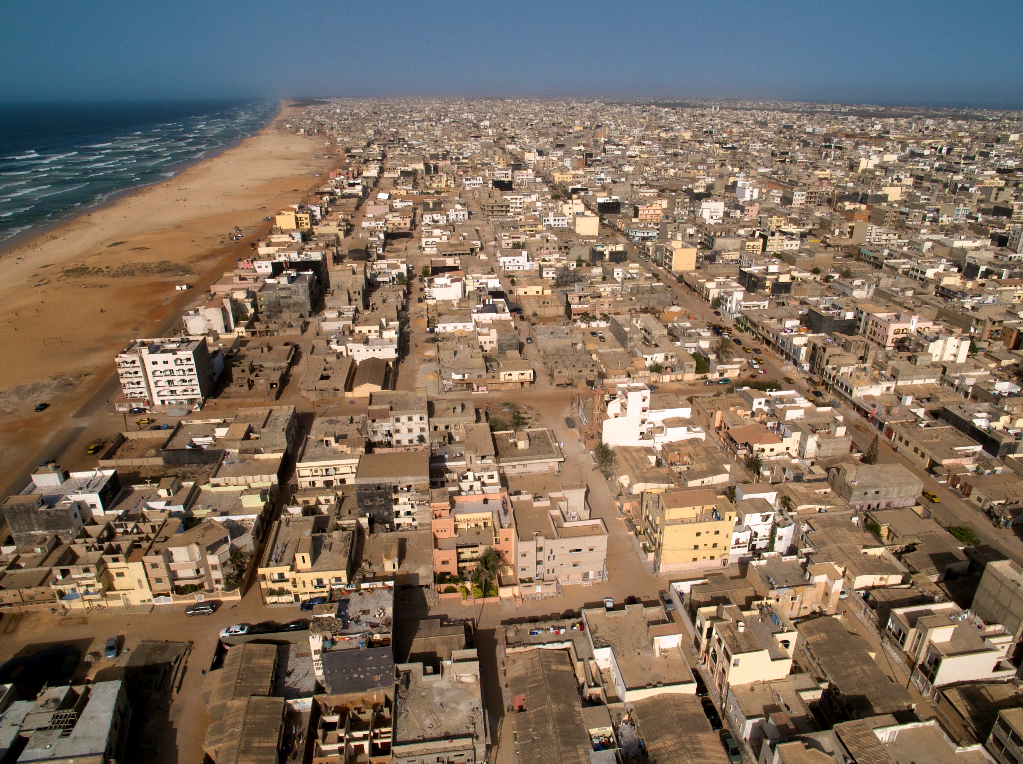 Quang cảnh trên không của xã Yoff, Dakar