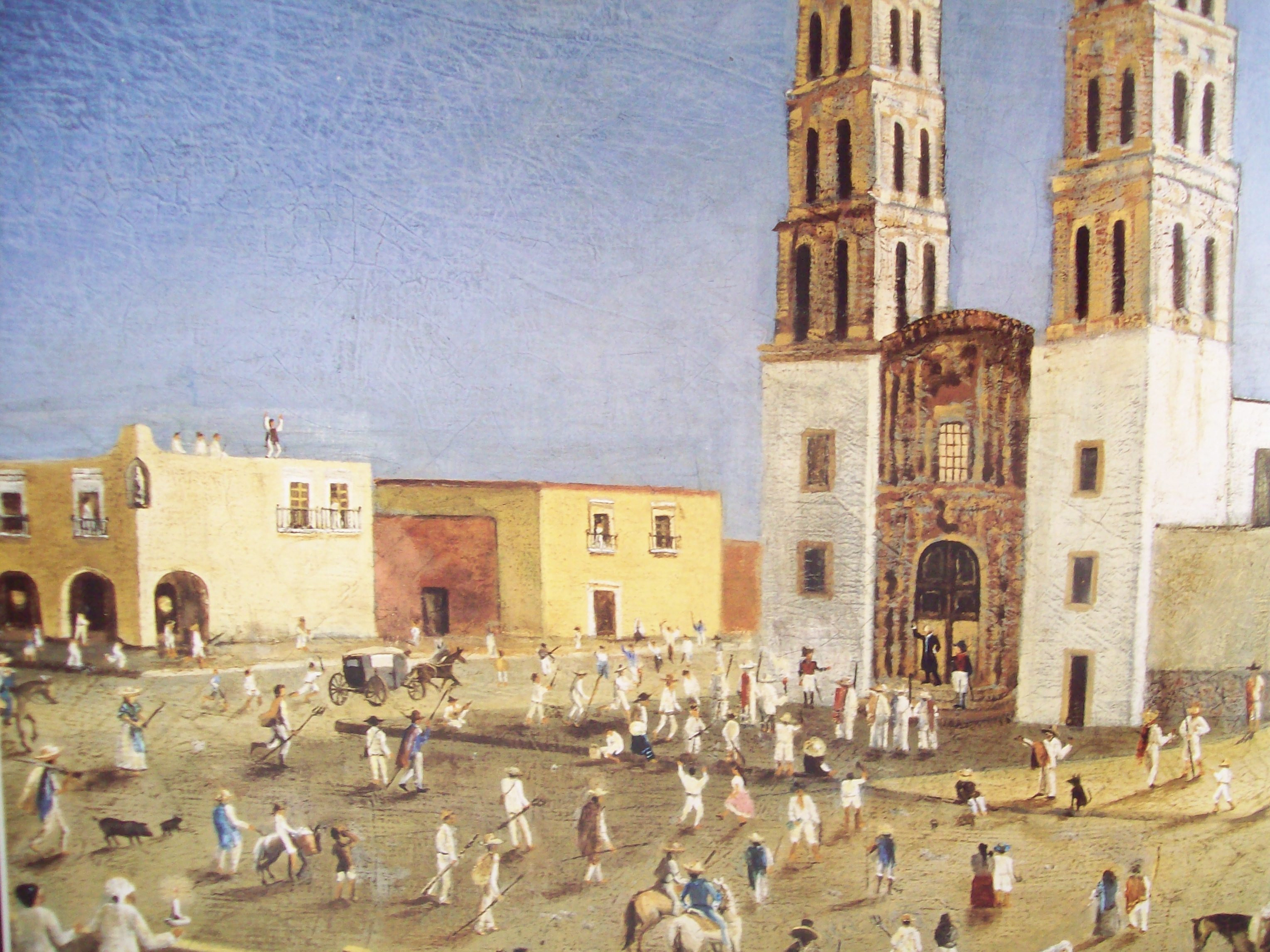 Tiếng kêu Dolores của Miguel Hidalgo y Costilla vào ngày 16 tháng 9 năm 1810, của J.J. del Moral. Lời kêu gọi vũ trang đánh dấu sự khởi đầu của Chiến tranh giành độc lập của Mexico chống lại sự cai trị của thực dân Tây Ban Nha.