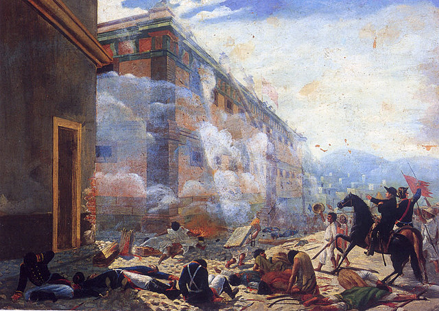 Chiếm giữ Alhóndiga de Granaditas ở Guanajuato bởi quân đội của Hidalgo vào ngày 28 tháng 9 năm 1810, của José Díaz del Castillo