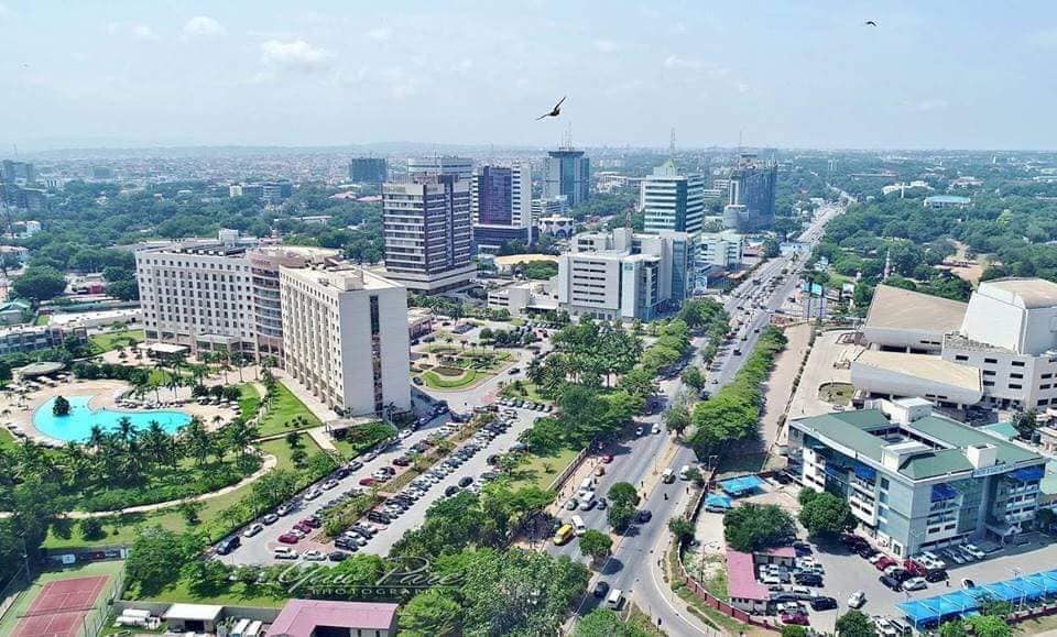 Gedung-gedung tinggi di Accra, ibu kota
