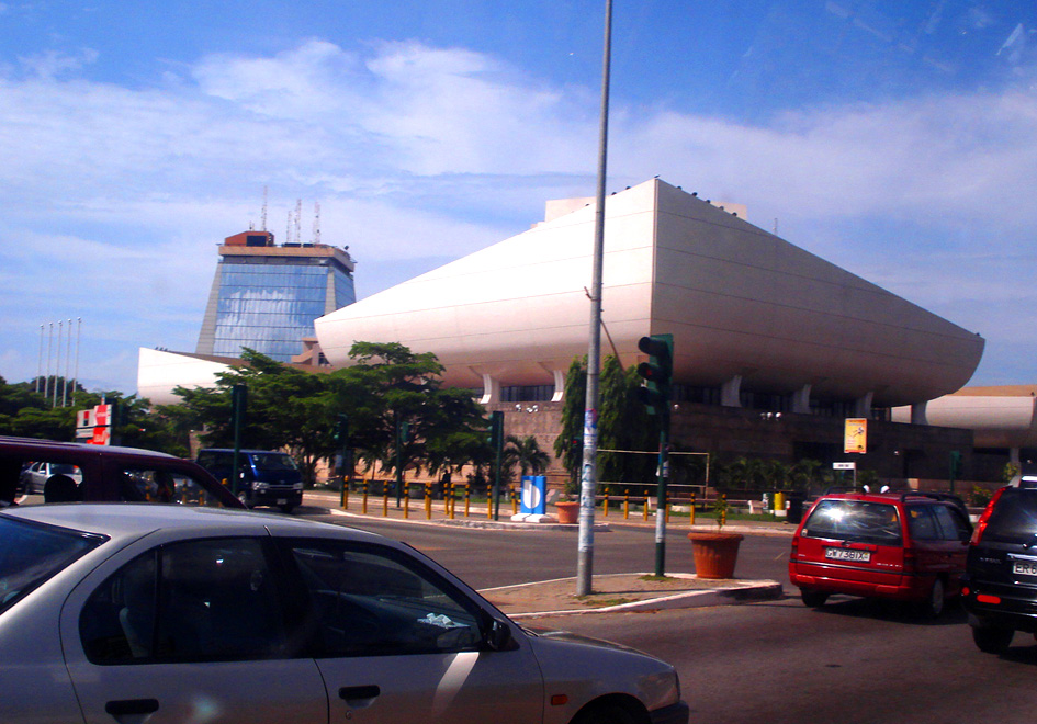 The National Theatre of Ghana in Accra, a prominent example of modern Ghanaian architecture.