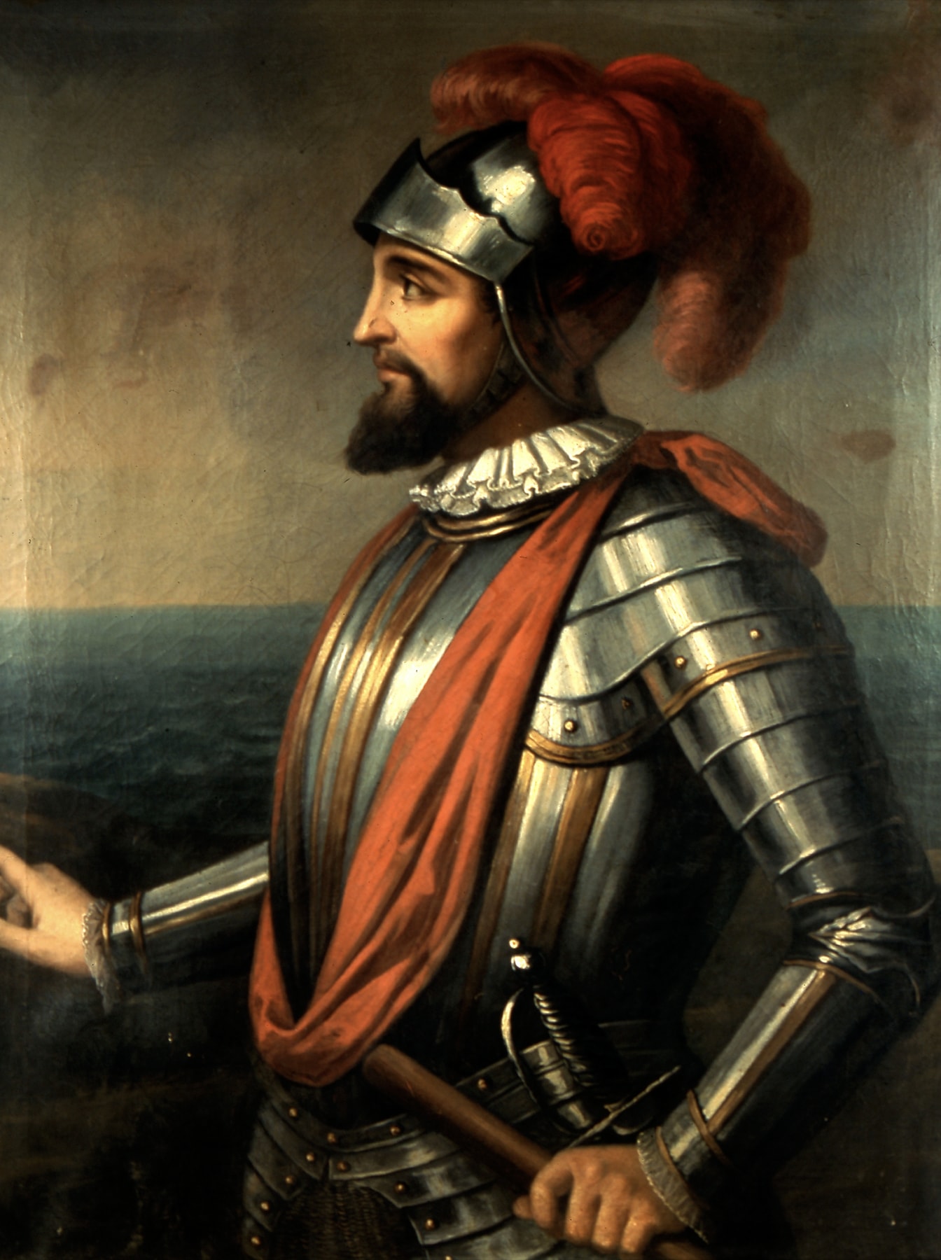 Vasco Núñez de Balboa, founder of Santa María la Antigua del Darién, the first stable European settlement on the continent