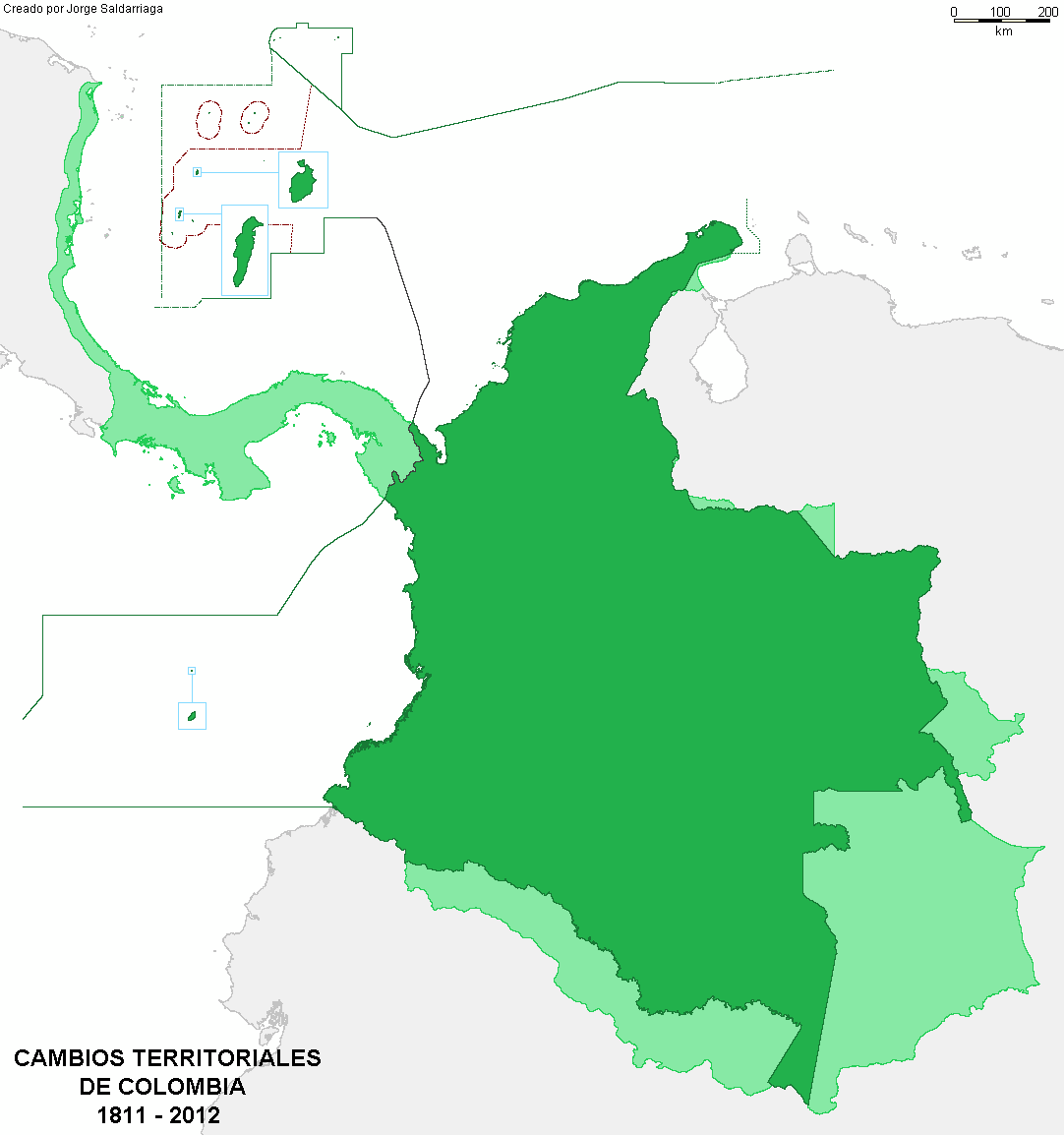 Territorial changes of Colombia.