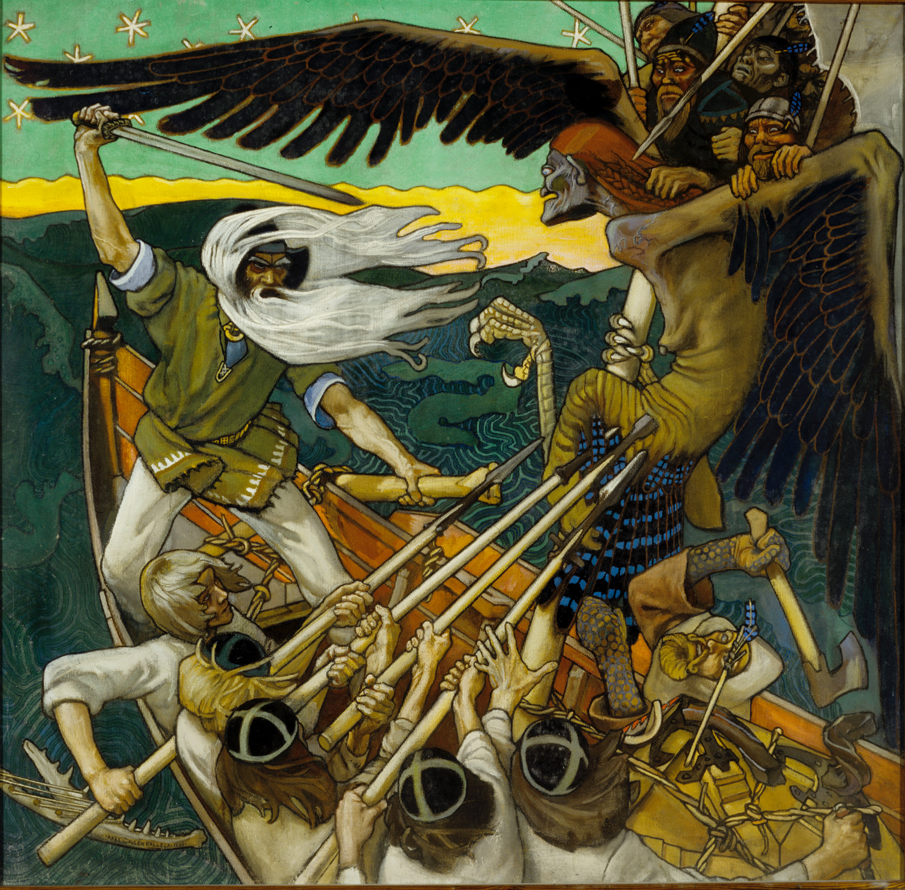 Akseli Gallen-Kallela, Phòng thủ Sampo, 1896, Bảo tàng Nghệ thuật Turku