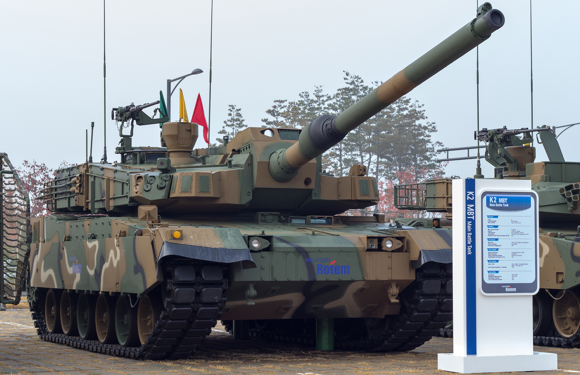 K2 Black Panther yang dikembangkan Korea Selatan, dibangun oleh Hyundai Rotem