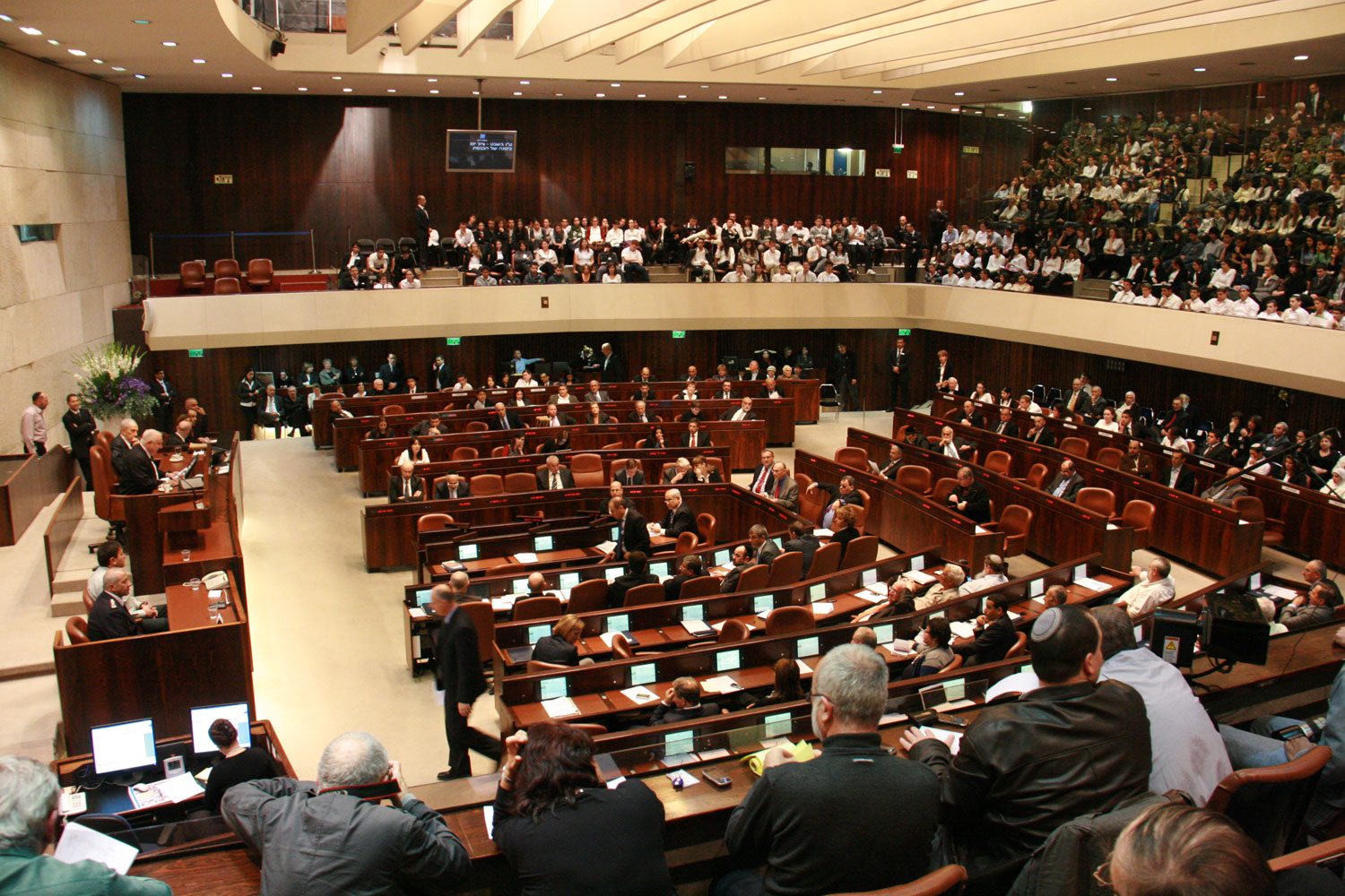 Ruang sidang Knesset, tempat parlemen Israel bersidang.