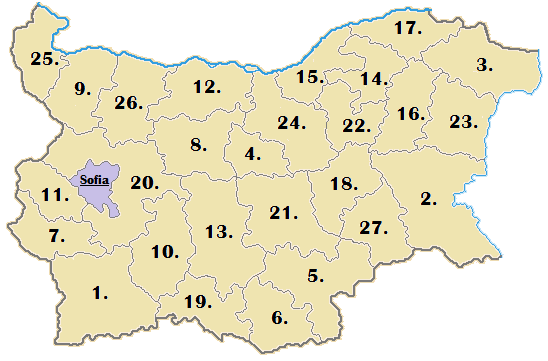 Provinsi-provinsi administratif Bulgaria