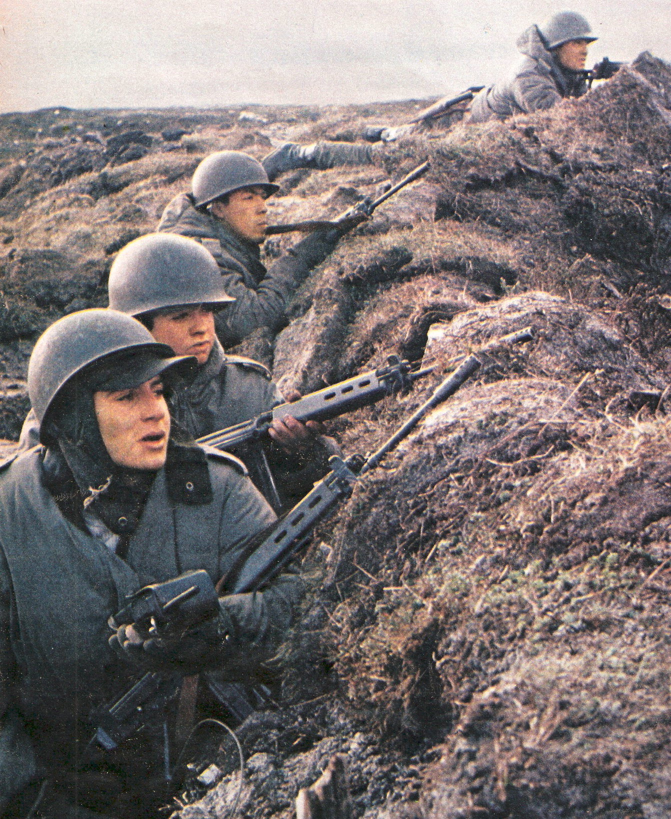 Tentara Argentina selama Perang Malvinas, 1982.