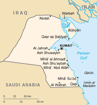 Bản đồ Kuwait