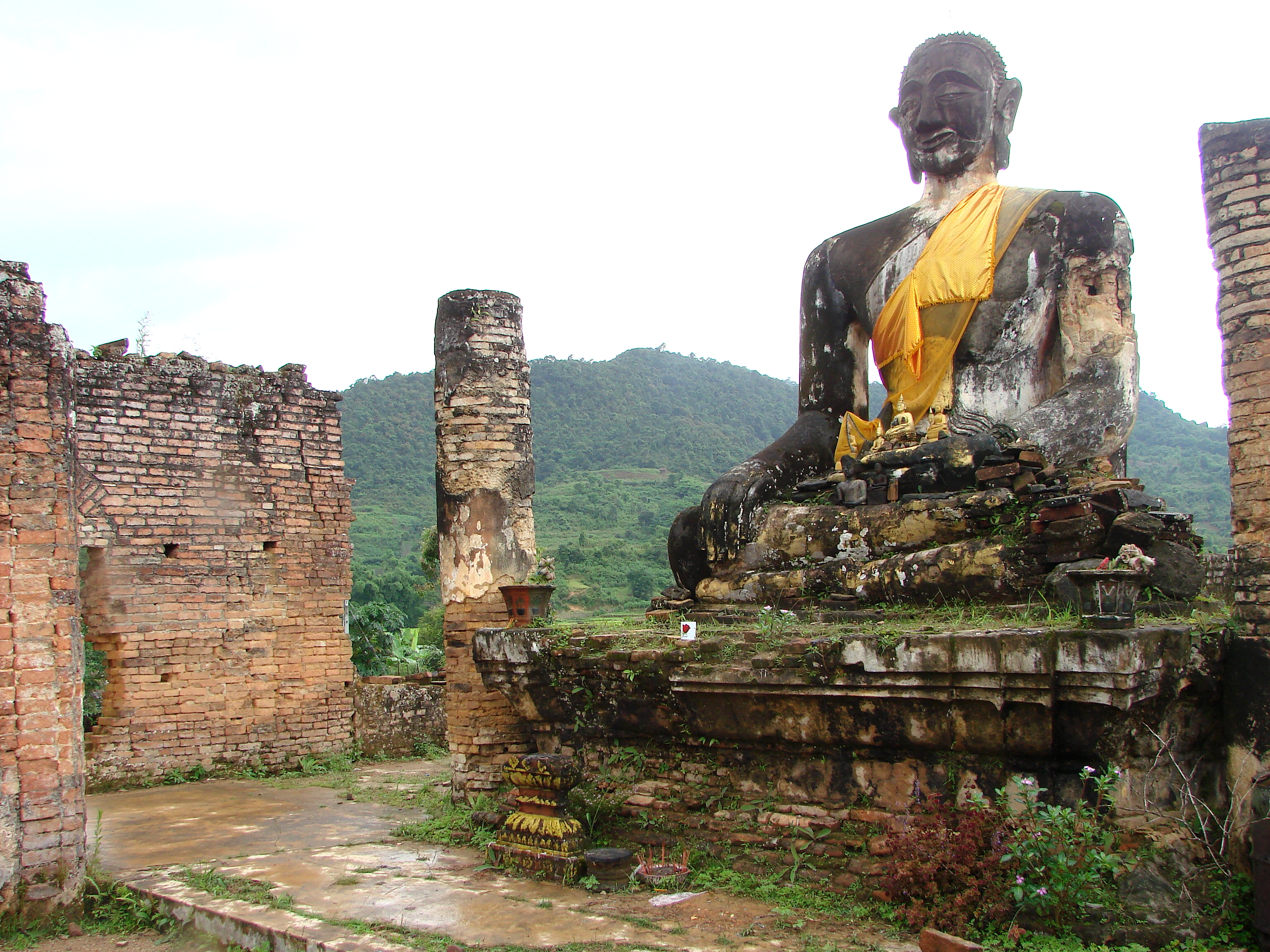 Ruins of Muang Khoun, former capital of Xiangkhouang Province, destroyed by American bombing during the 1960s