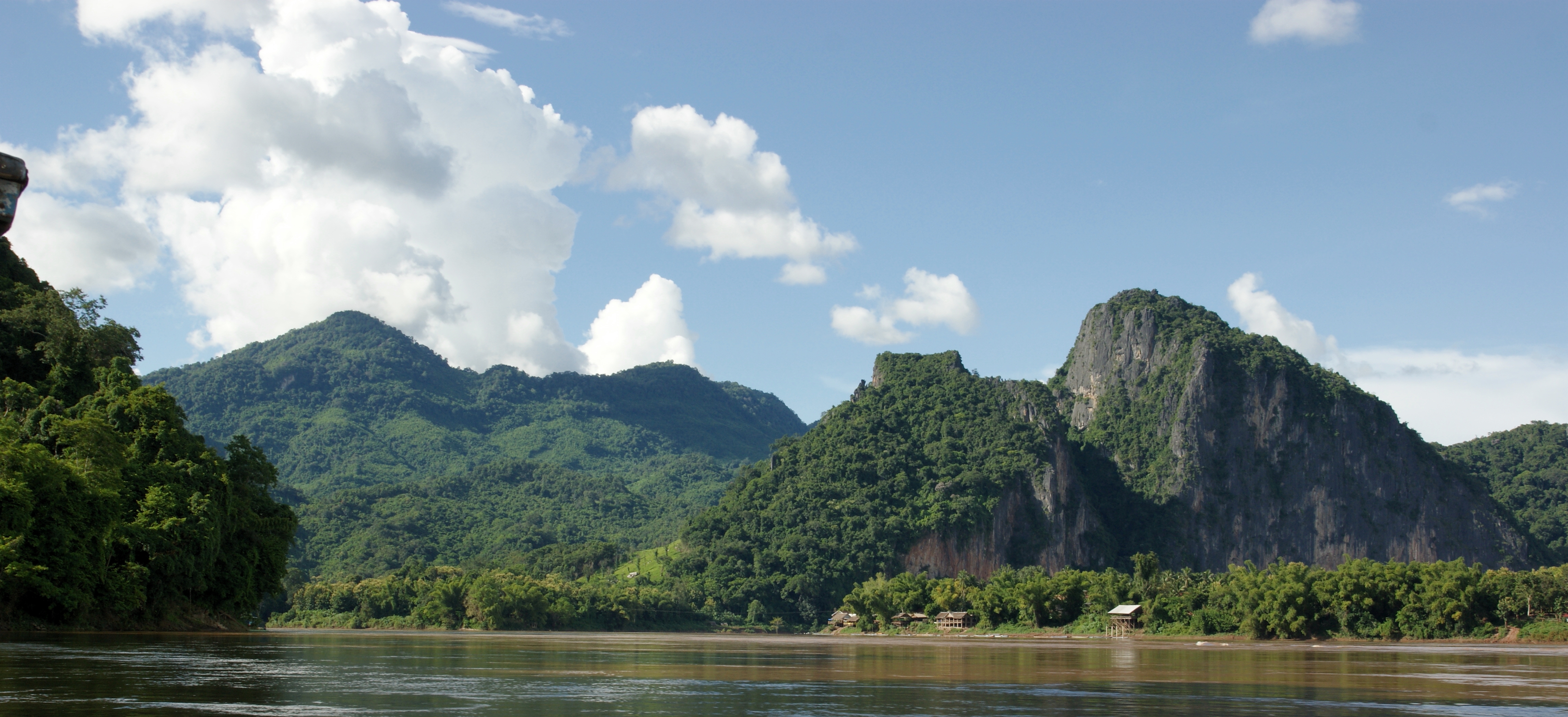 The Mekong River flowing through Luang Prabang