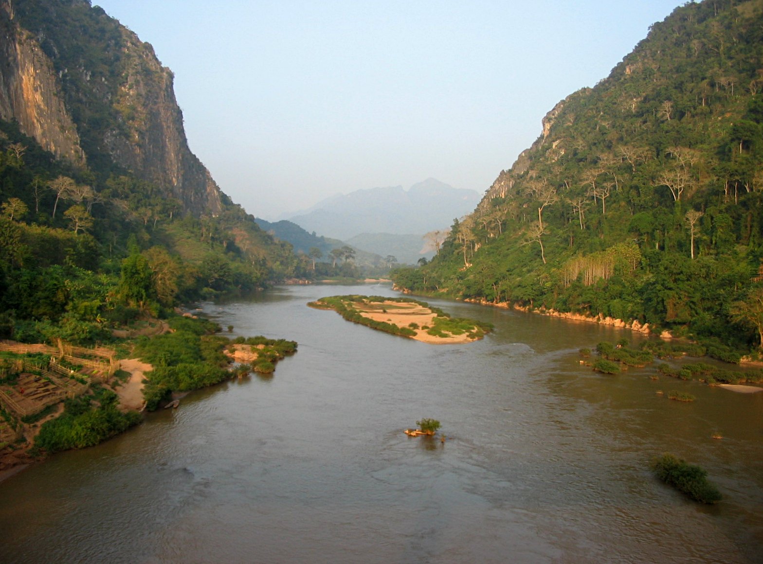 Rivers are a means of transport in Laos.