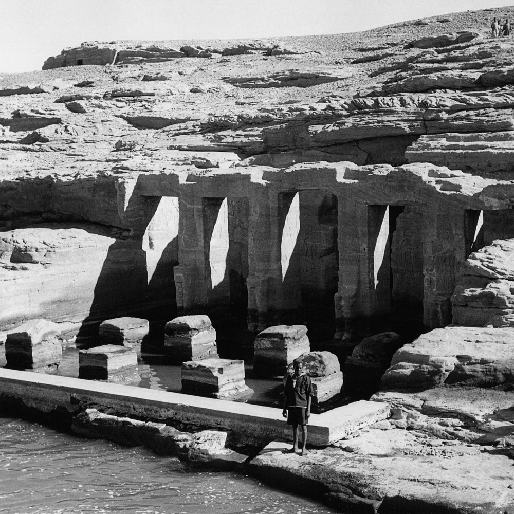 Ruins of the Temple of Derr in 1960. This temple was dedicated to the sun god Ra-Horakhty.